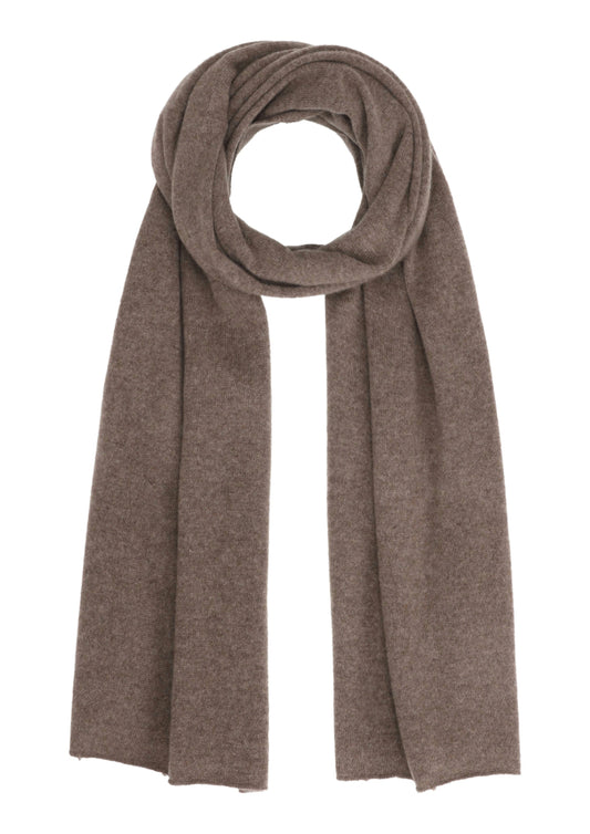 Alfa - klassisk halsduk i cashmere - Walnut Brun