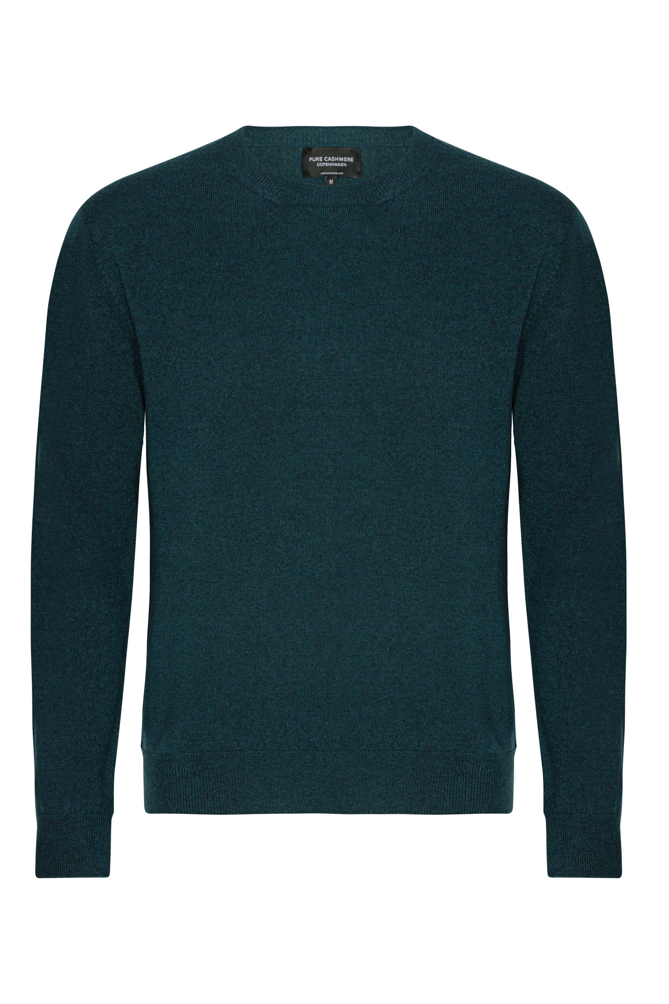 Cashmere herrtröja med rund hals, Skottland - Mörk Grøn Mallard