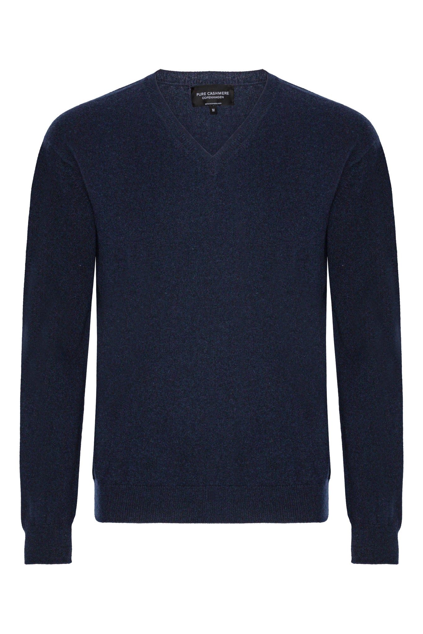 Cashmere herrtröja V-ringad, Skottland - Mörkt Marinblå