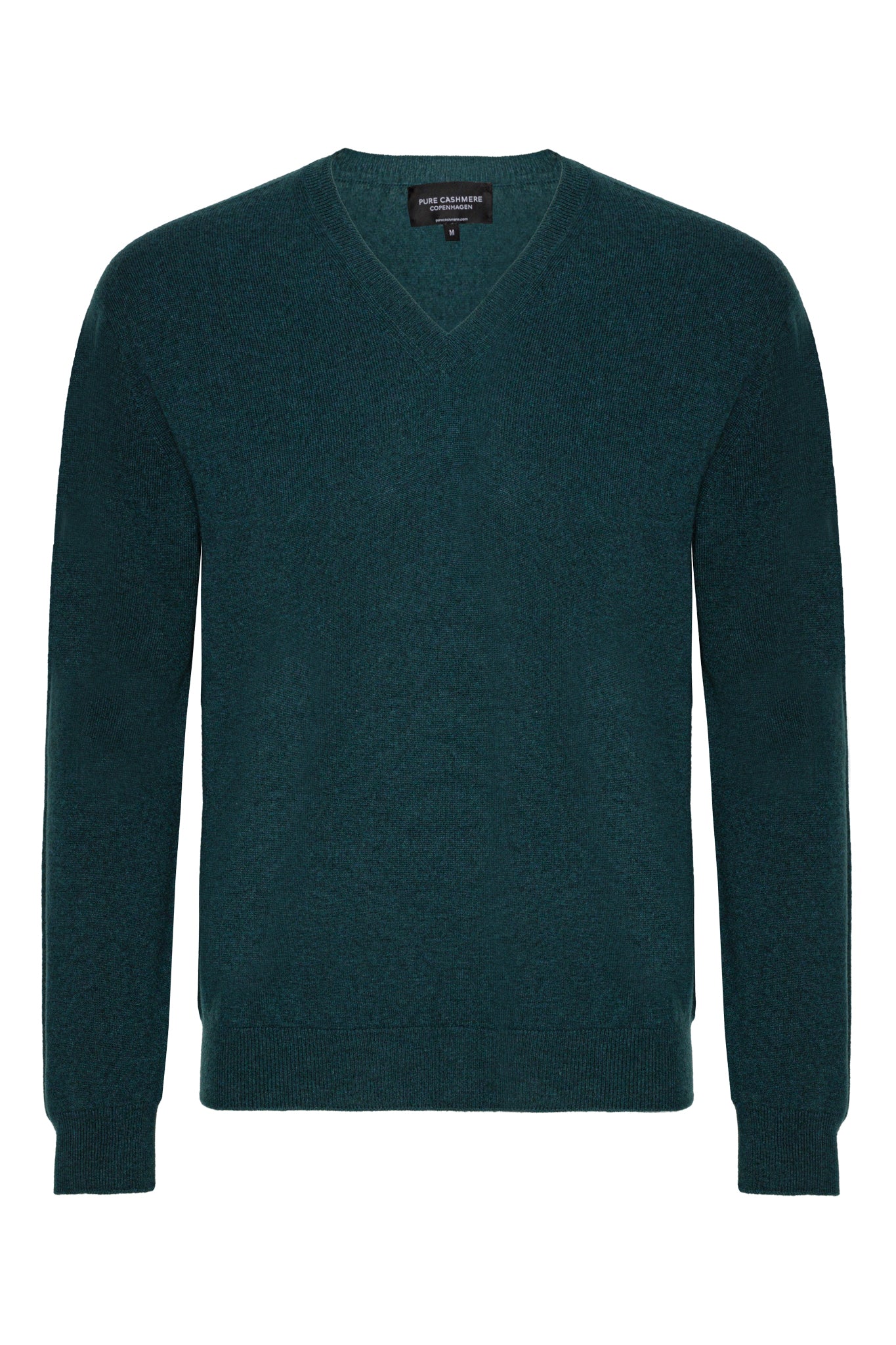 Cashmere herrtröja V-ringad, Skottland - Mörk Grøn Mallard