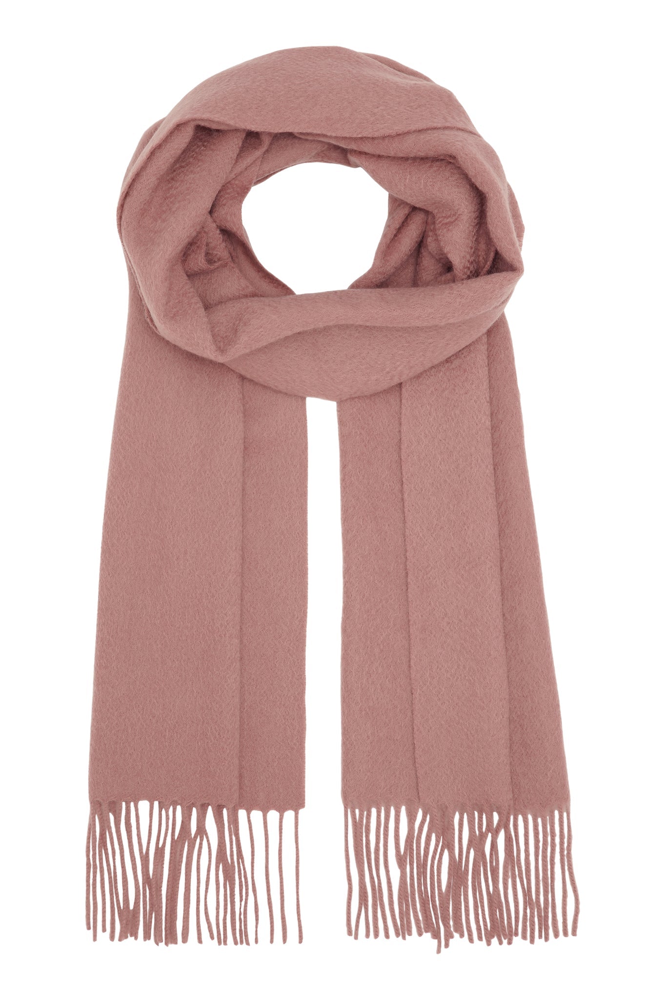 Kim 30 - Klassisk halsduk i cashmere - Gammalrosa