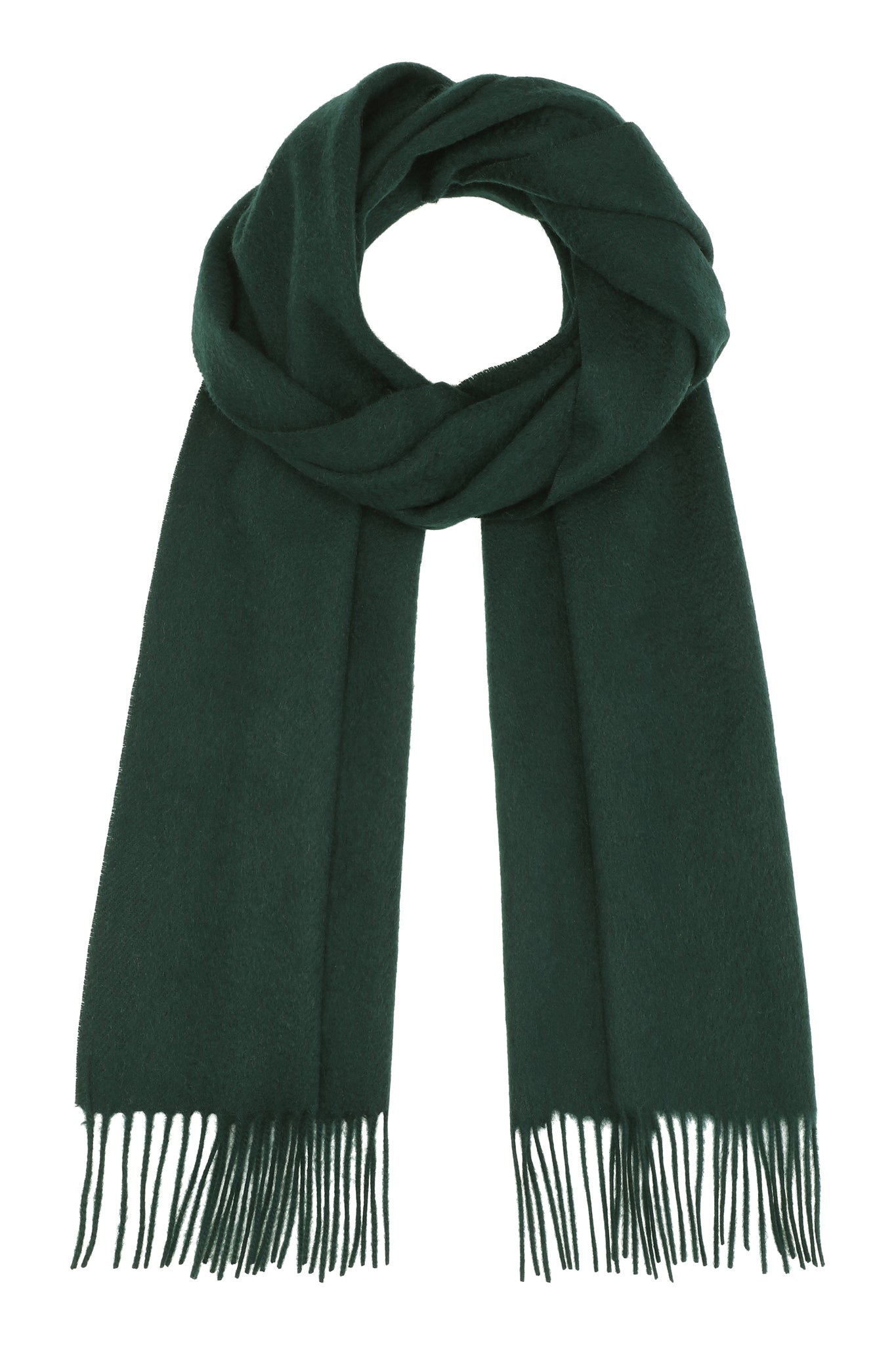Kim 30 - Klassisk halsduk i cashmere - Mörkgrön