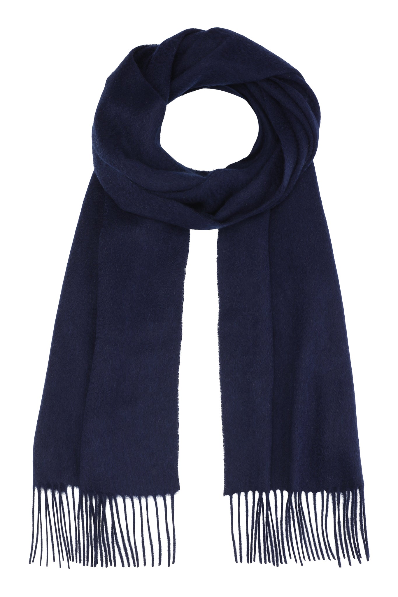 Kim 30 - Klassisk halsduk i cashmere - Marinblå