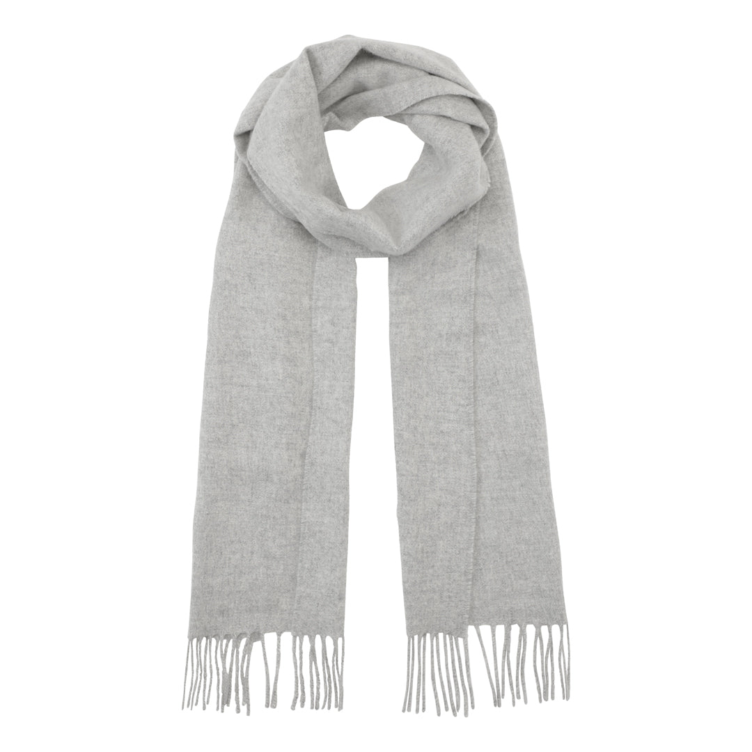 Klassisk cashmere halsduk med fransar, Skottland - Silver