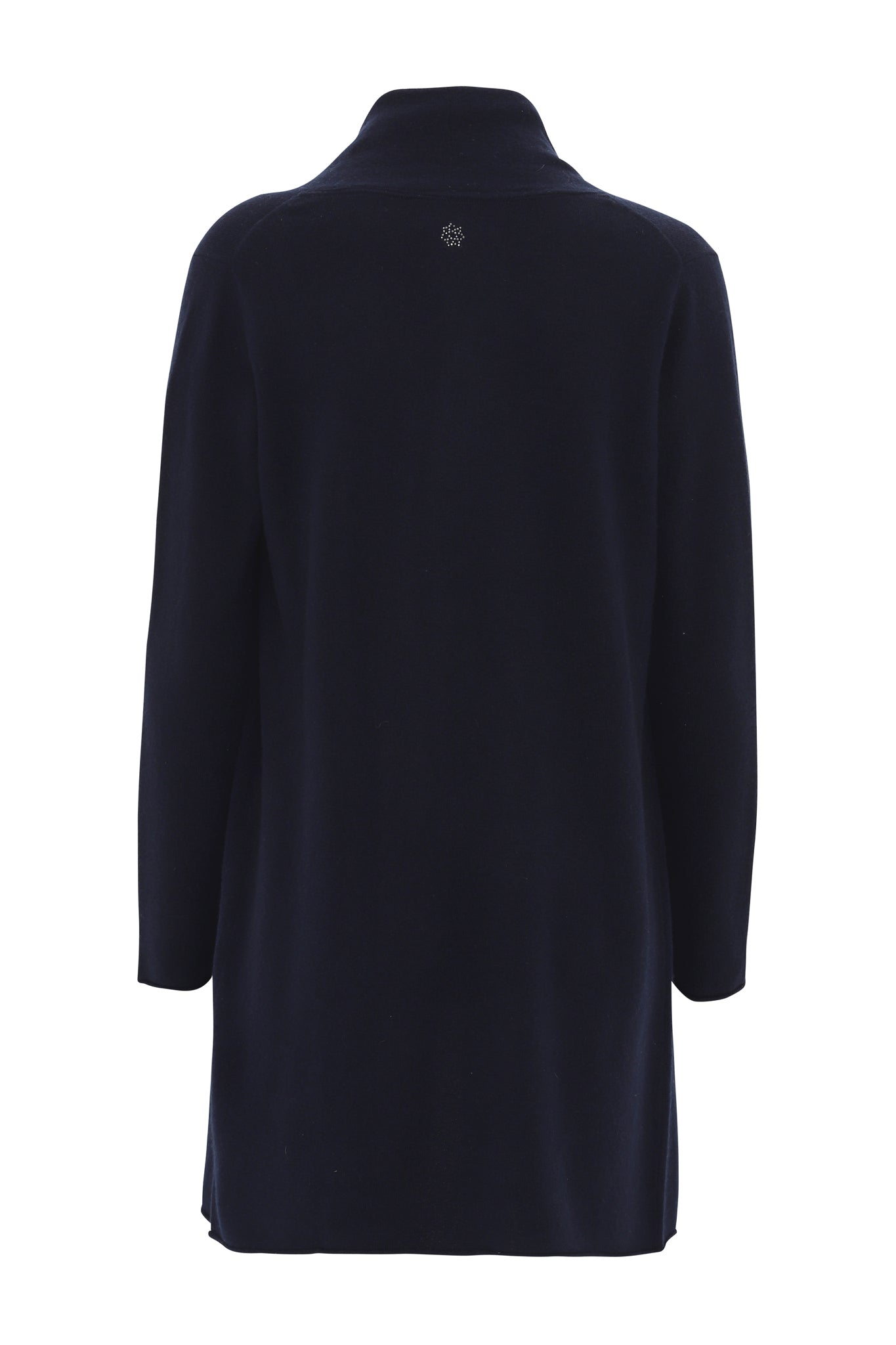Ingrid - lång cardigan i cashmere - Mörkt marinblå