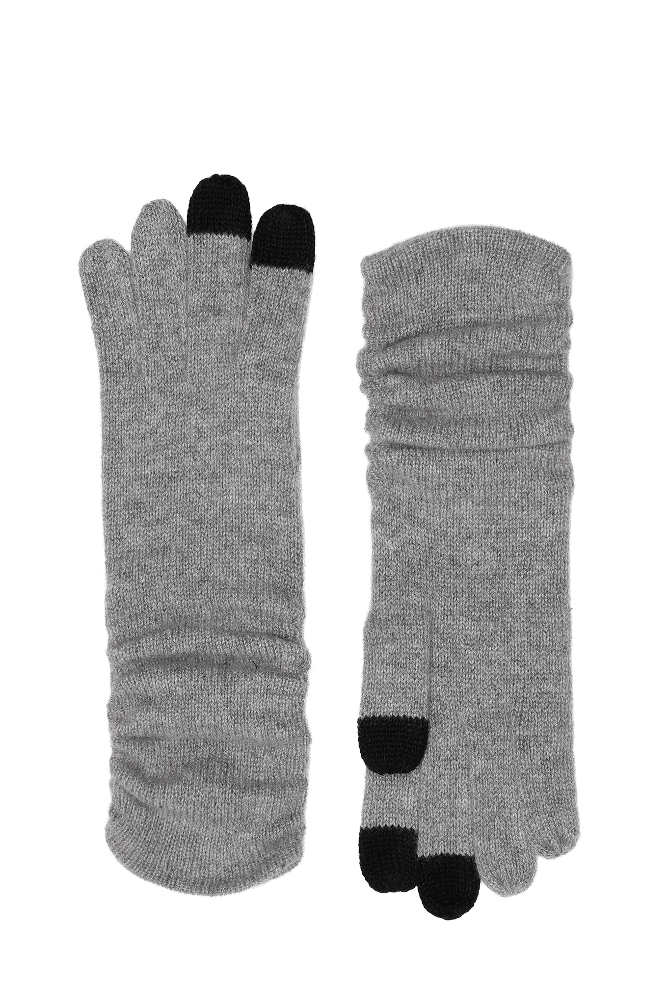 Touchvantar i cashmere - Varmgrå
