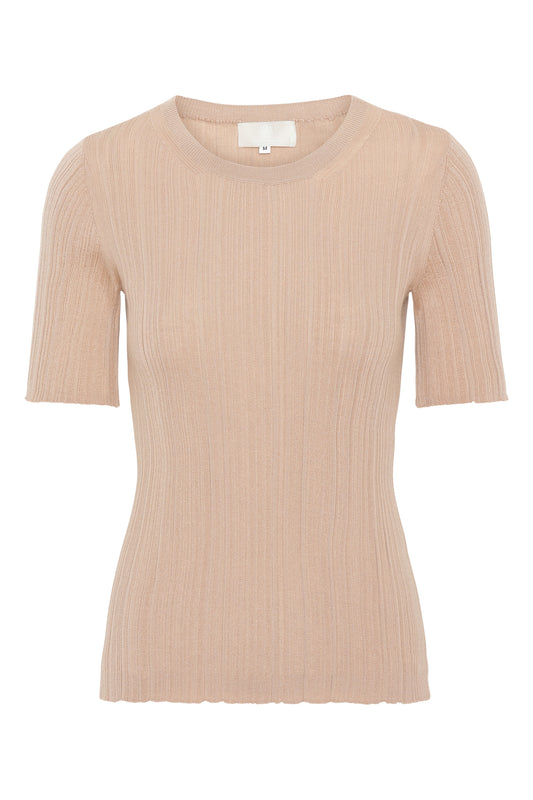 Lea - Cashmere Tee - Camel