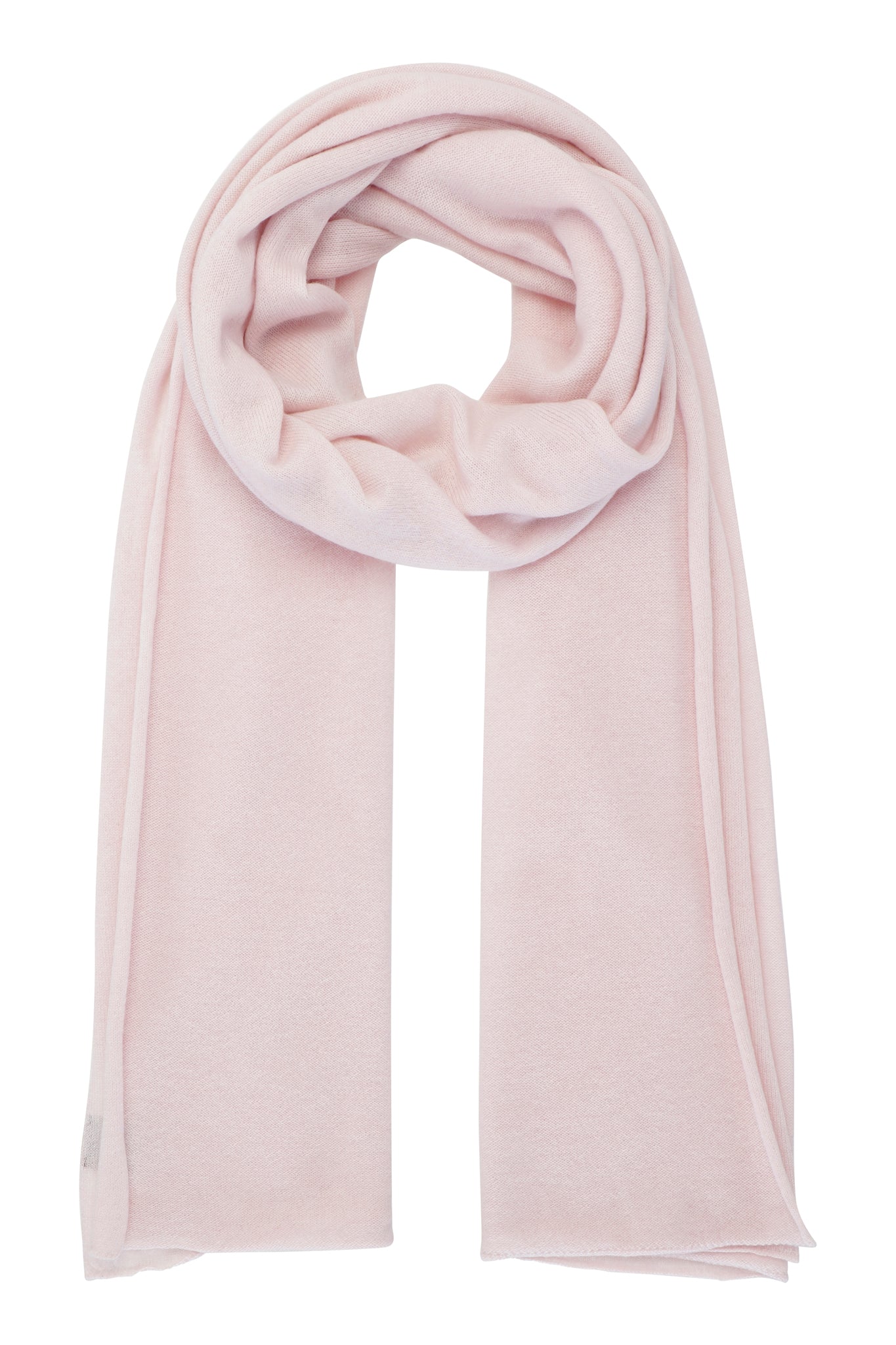 Luna - stor klassisk halsduk i cashmere - Ljusrosa