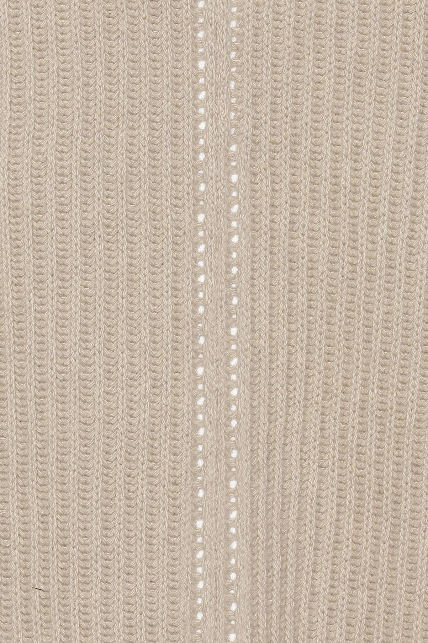 Maja - ribbstickad kofta i återvunnen cashmere - Beige