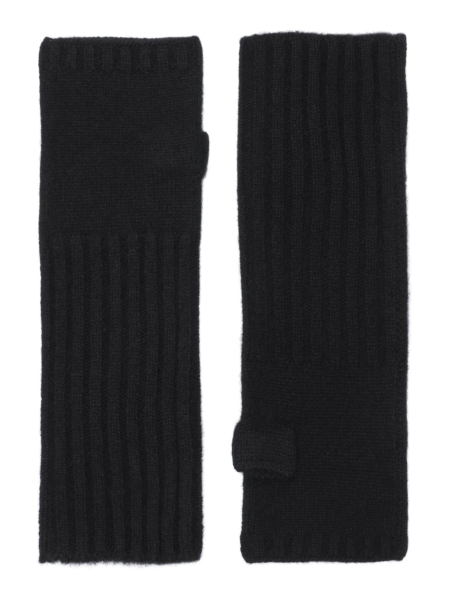 Robin - fingerlösa vantar (wrist warmers) i cashmere - Svart