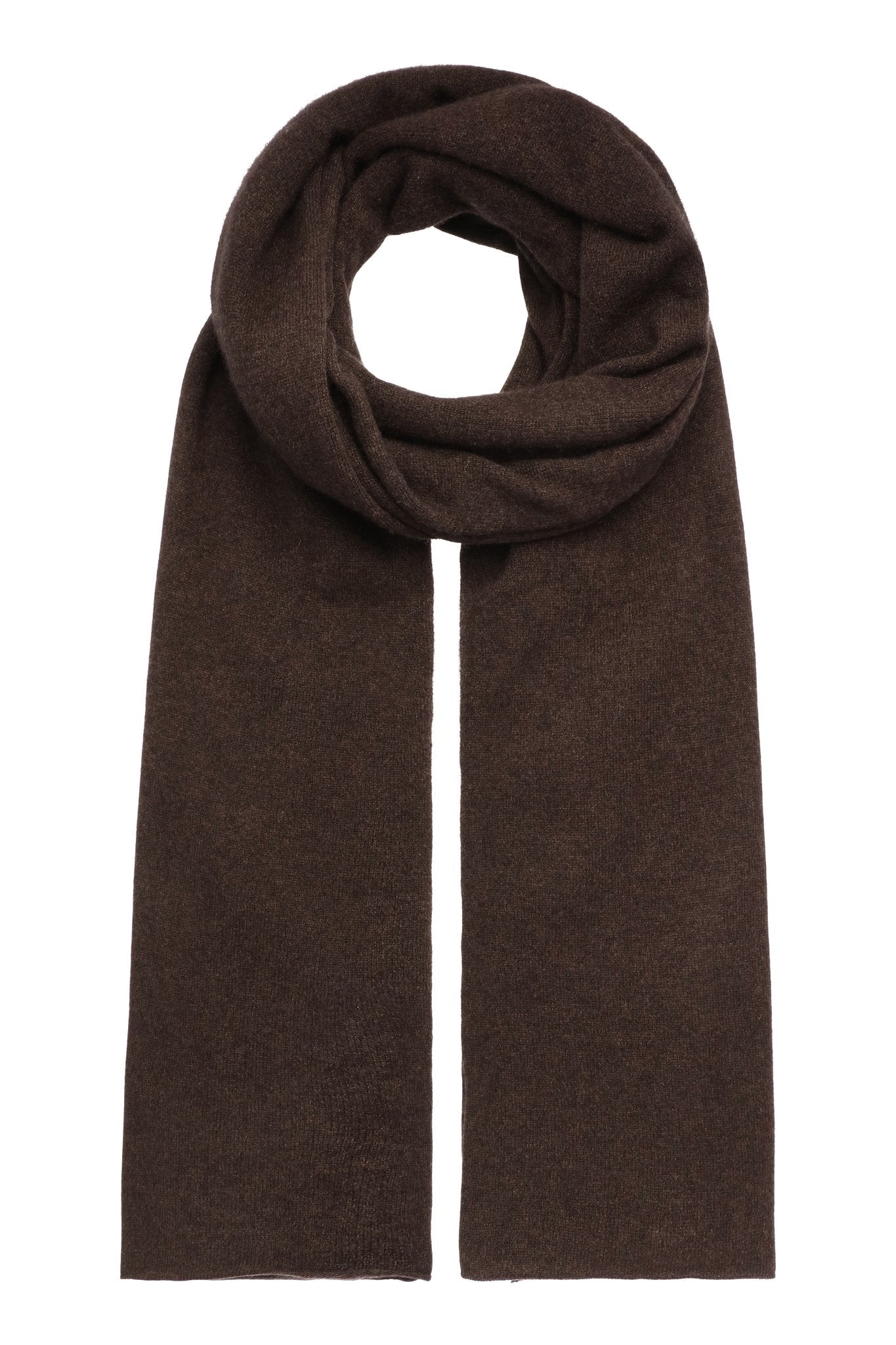 Luna - stor klassisk halsduk i cashmere - Espresso Brun