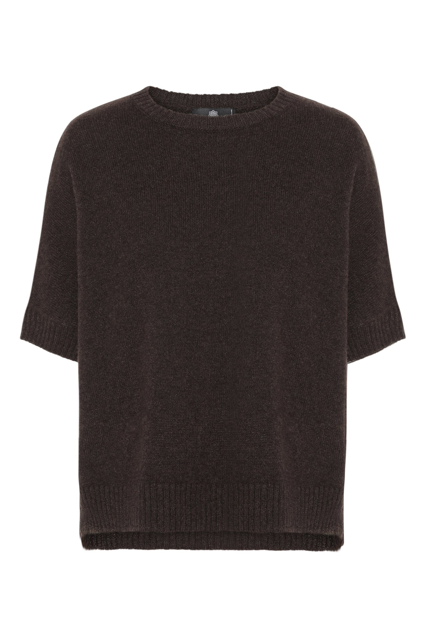 Tilde - cashmere T-poncho - Espresso