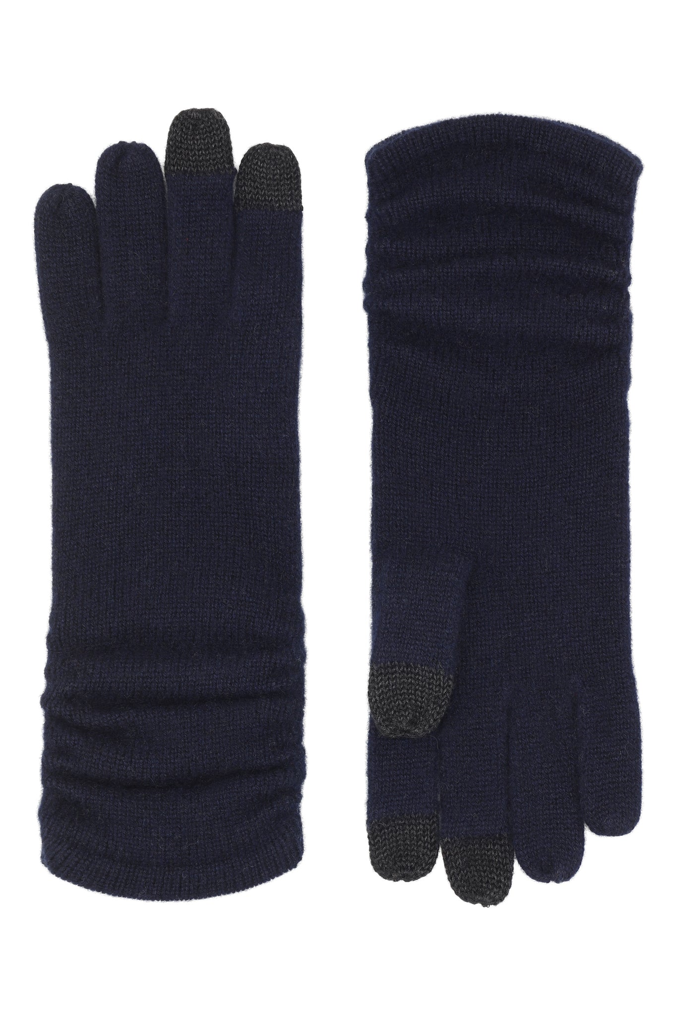Touchvantar i cashmere - Marinblå
