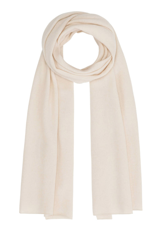 Alfa - klassisk halsduk i cashmere - pale white peach