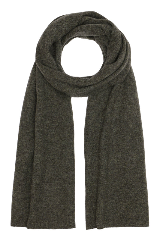 Alfa - klassisk halsduk i cashmere - Army grön