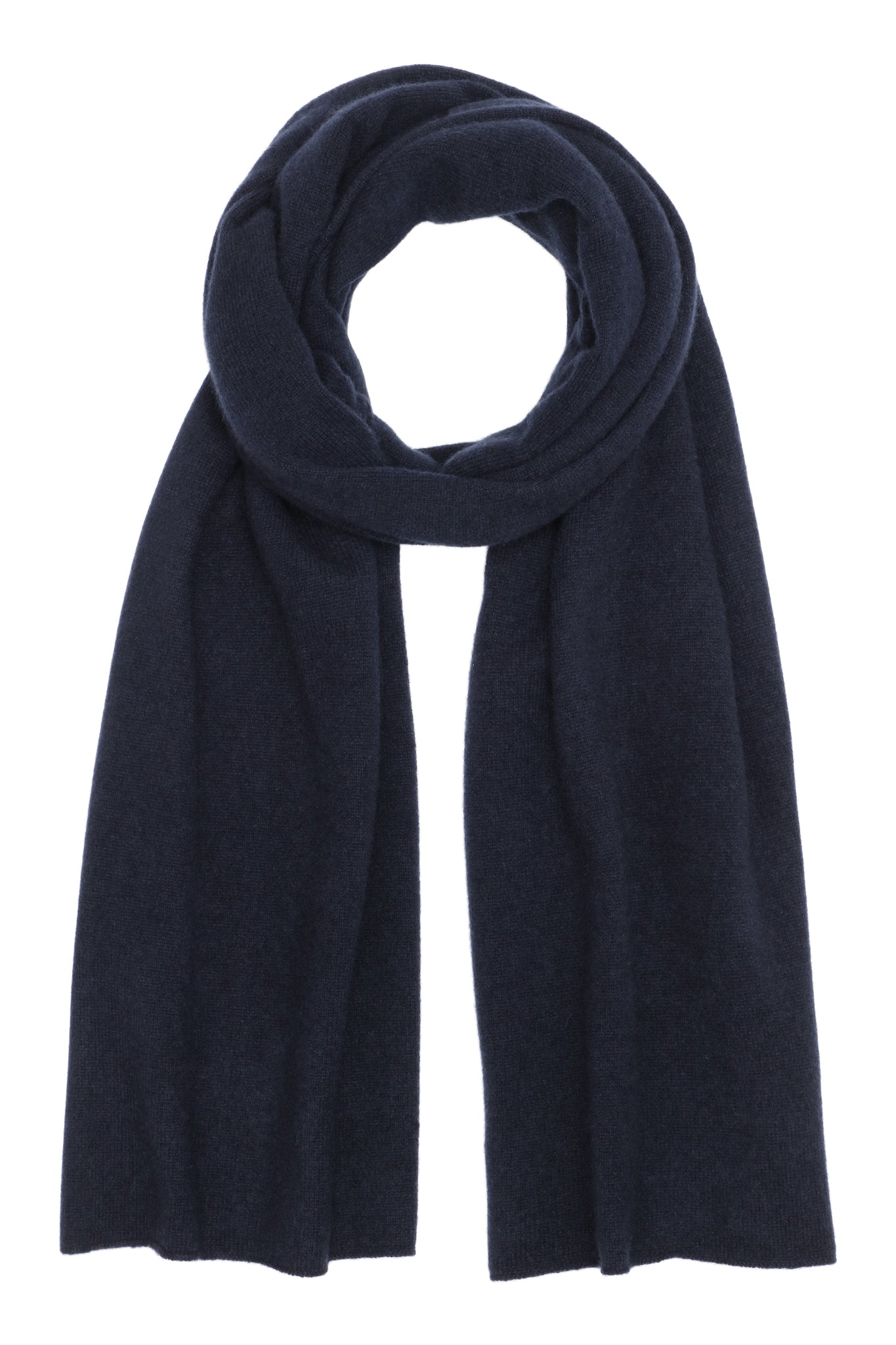 Alfa - klassisk halsduk i cashmere - Dark Navy