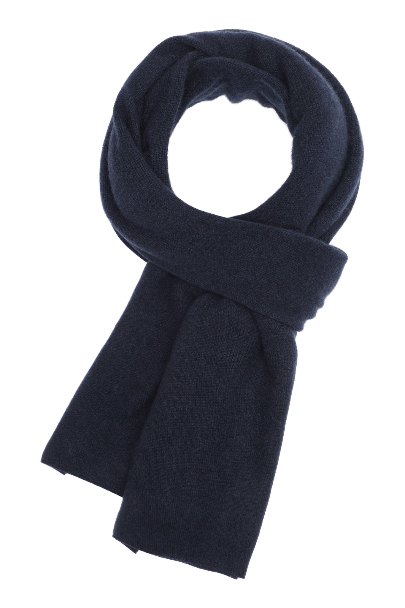Alfa - klassisk halsduk i cashmere - Dark Navy