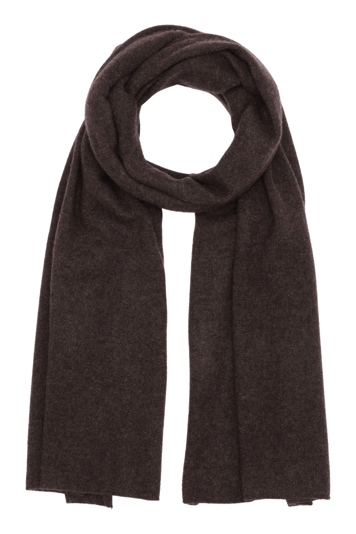 Alfa - klassisk halsduk i cashmere - Espresso Brun