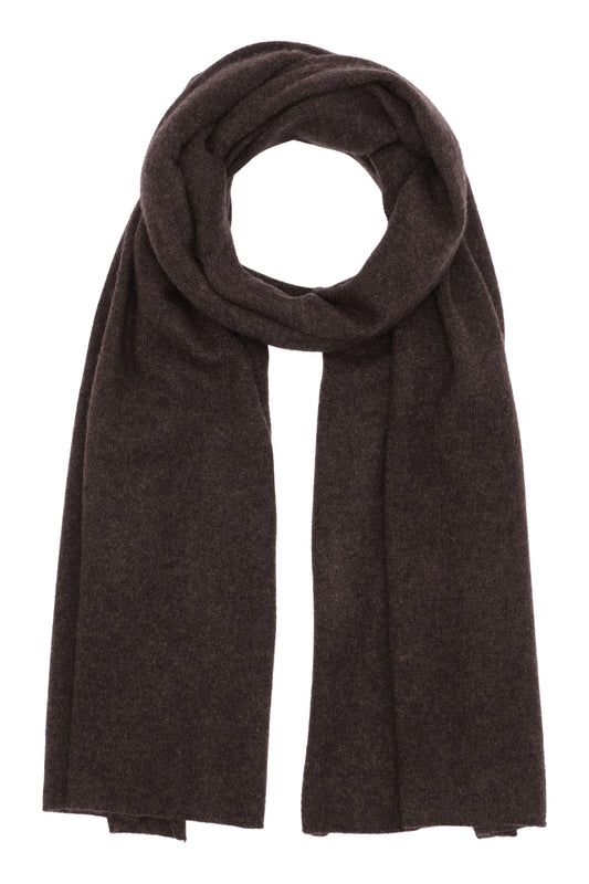 Alfa - klassisk halsduk i cashmere - Espresso Brun