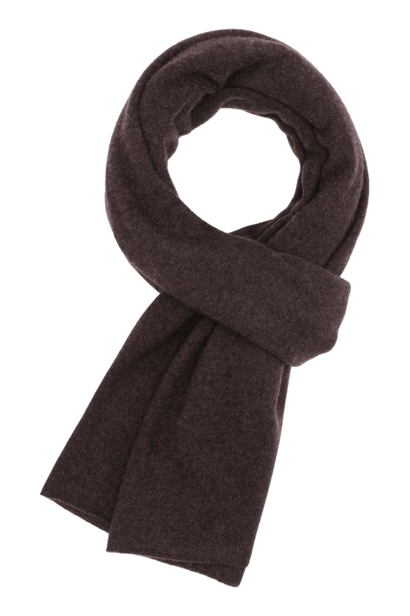 Alfa - klassisk halsduk i cashmere - Espresso Brun