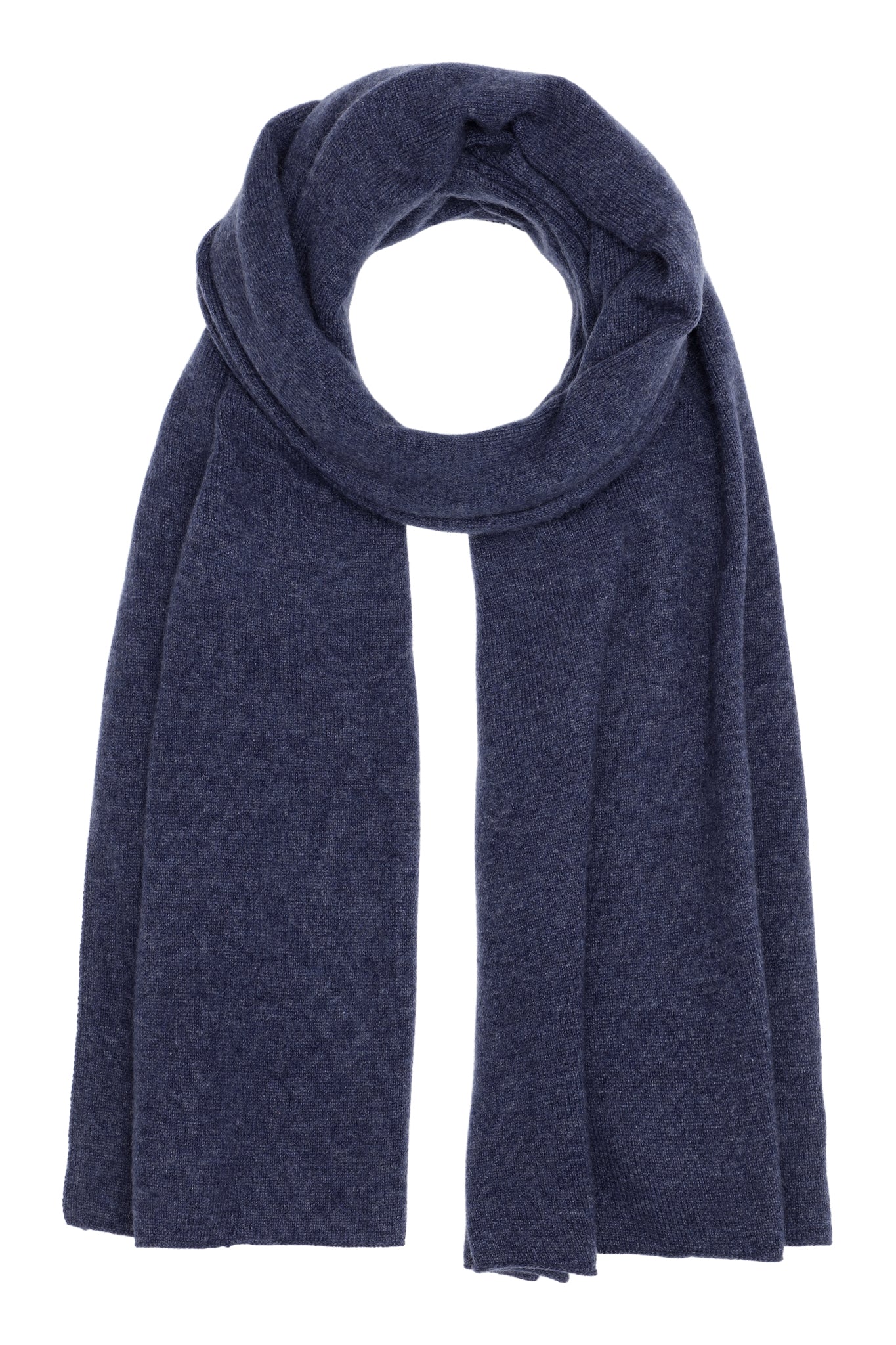 Alfa - klassisk halsduk i cashmere - Indigo blå