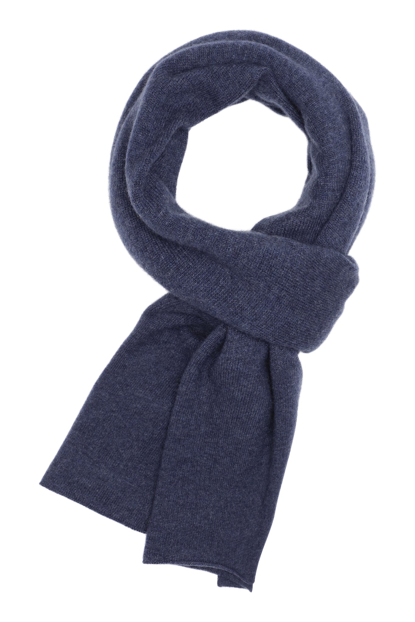 Alfa - klassisk halsduk i cashmere - Indigo blå