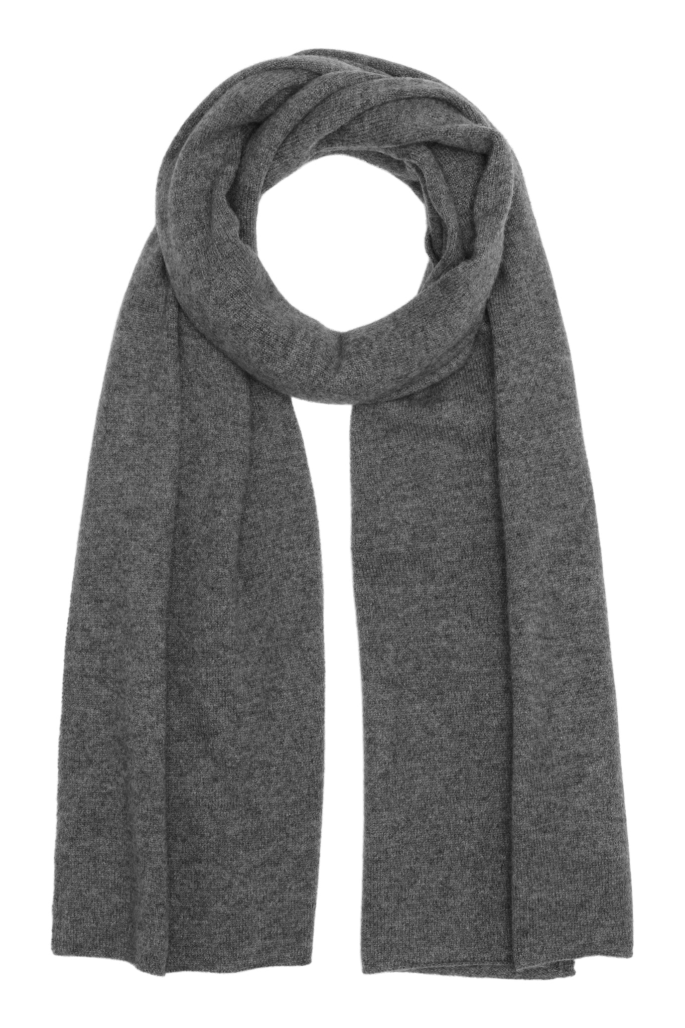 Alfa - klassisk halsduk i cashmere - Mörkgrå