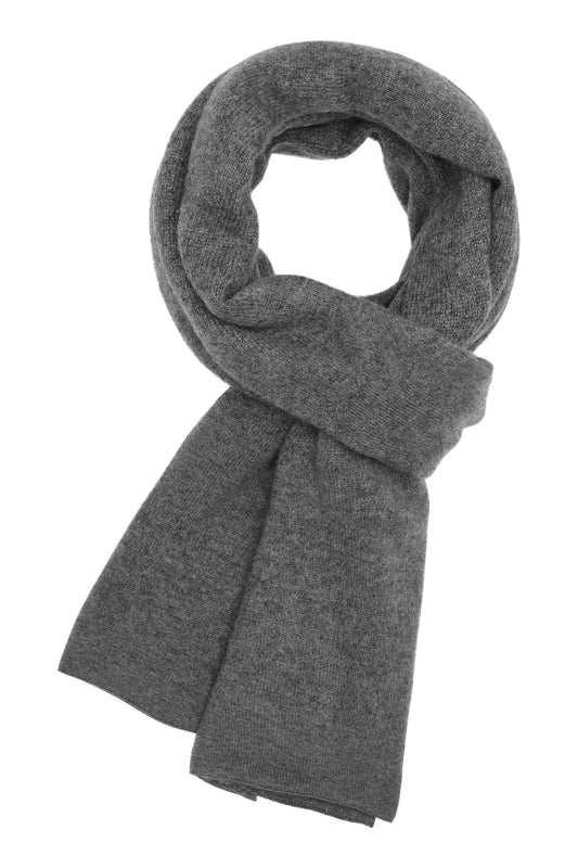 Alfa - klassisk halsduk i cashmere - Mörkgrå