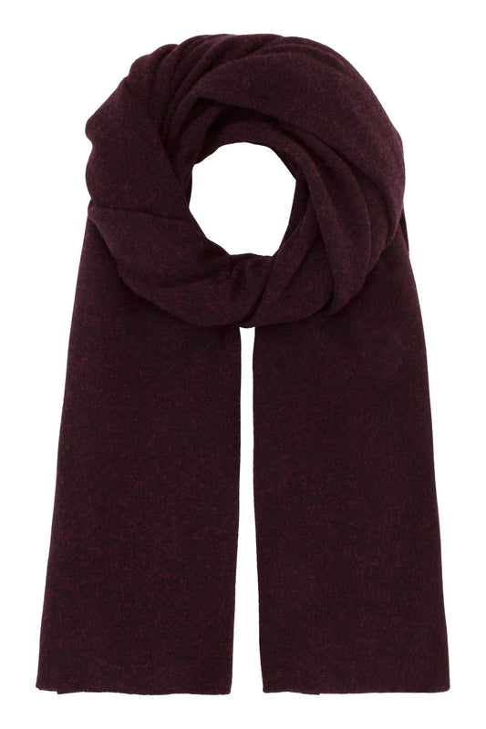 Bea - stor klassisk halsduk i cashmere - Dark Pinot Noir
