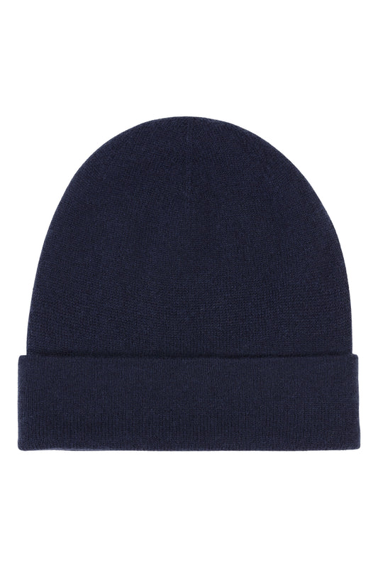 Tjock dubbel jersey Cashmere mössa Skottland - Mörk Marinblå