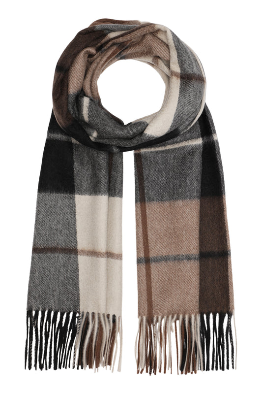 Kim 60 - Stor halsduk i cashmere - Rutig