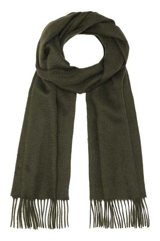 Kim 30 - Klassisk halsduk i cashmere - Army Grön