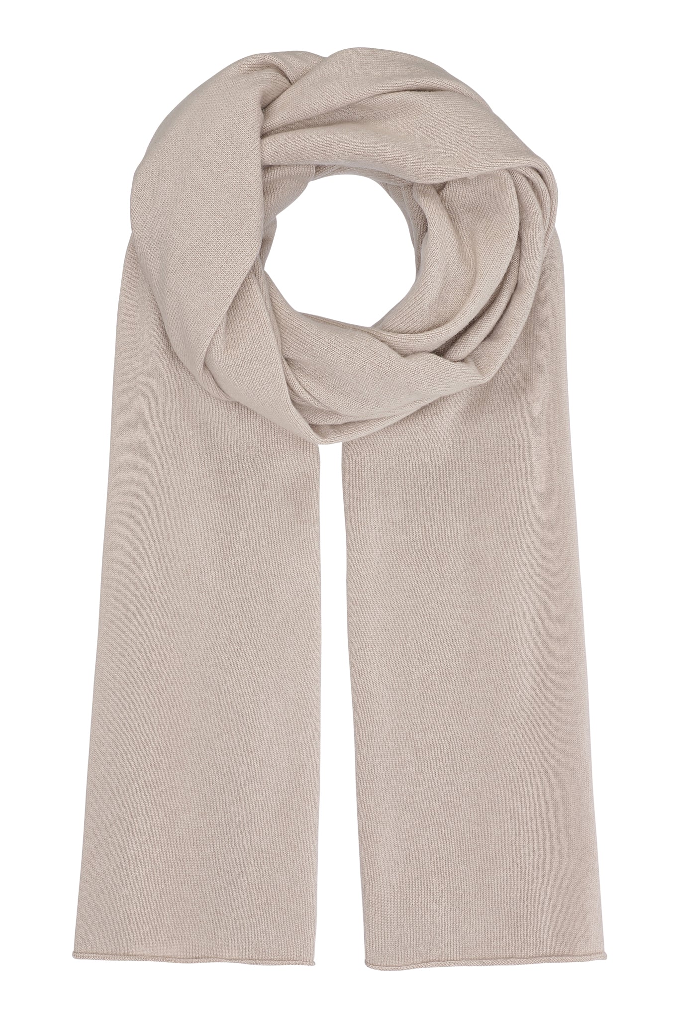 Luna - stor klassisk halsduk i cashmere - Sand