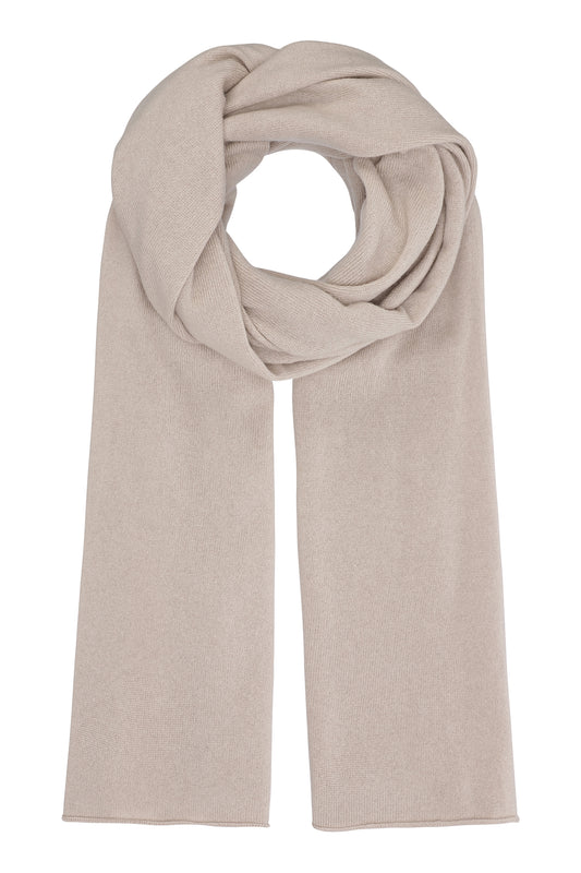 Luna - stor klassisk halsduk i cashmere - Sand