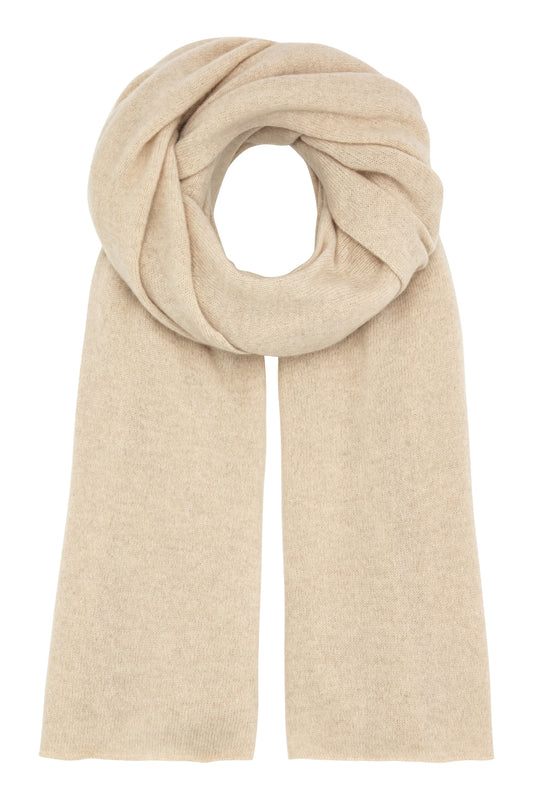 Luna - stor klassisk halsduk i cashmere - Beige Toast