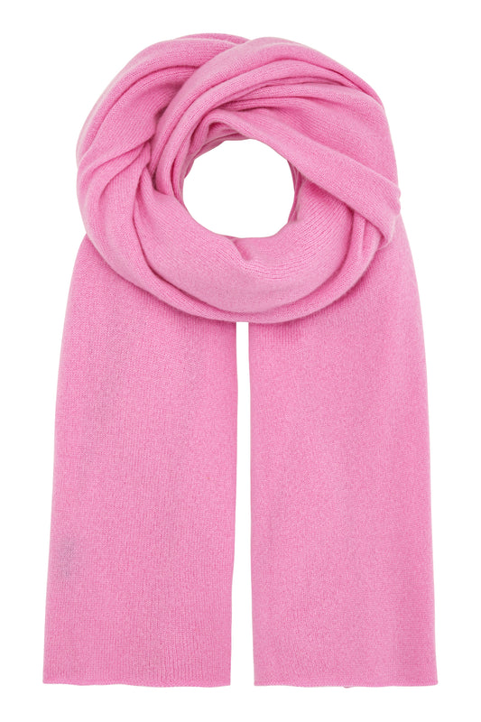 Luna - stor klassisk halsduk i cashmere - Stark Rosa