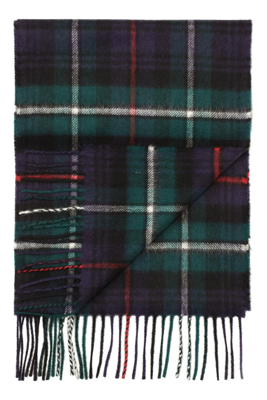 Cashmere halsduk med fransar, Skottland - Rutig Tartan Mackenzie