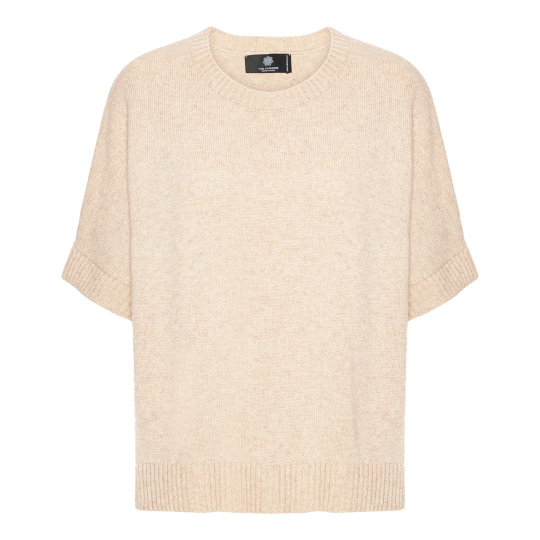 Tilde – T-poncho i cashmere - Beige Toast