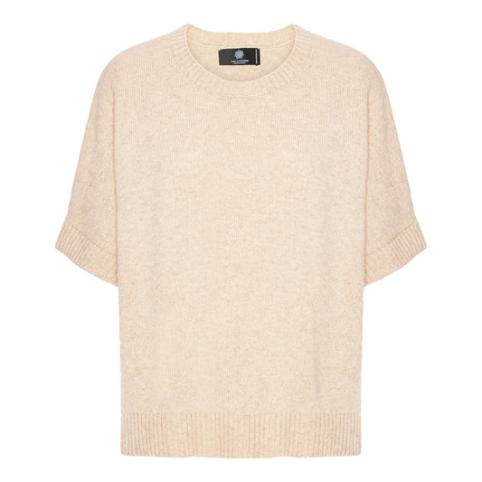 Tilde – T-poncho i cashmere - Beige Toast