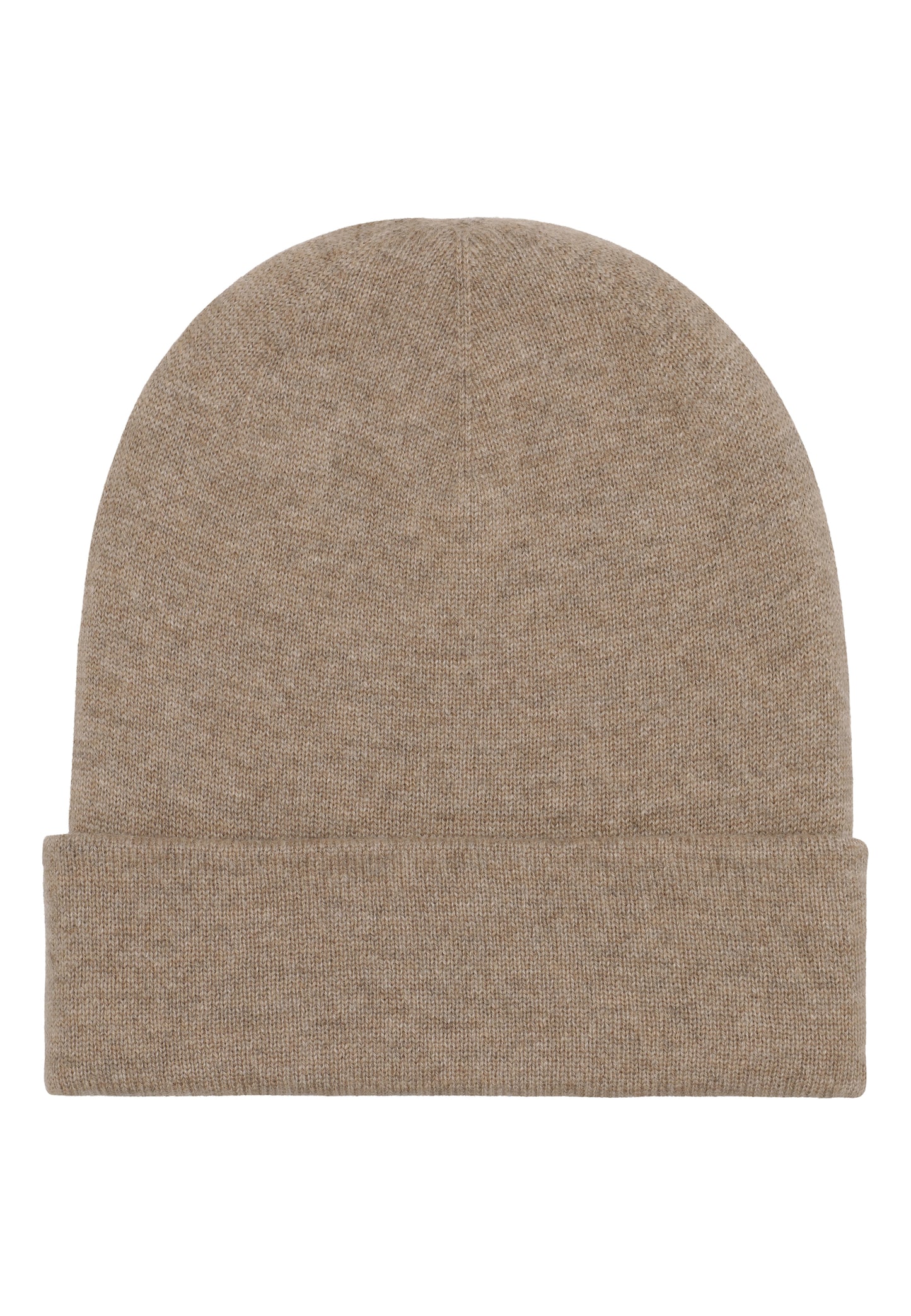 Tjock dubbel jersey Cashmere mössa Skottland - Ljusbrun Cappuccino