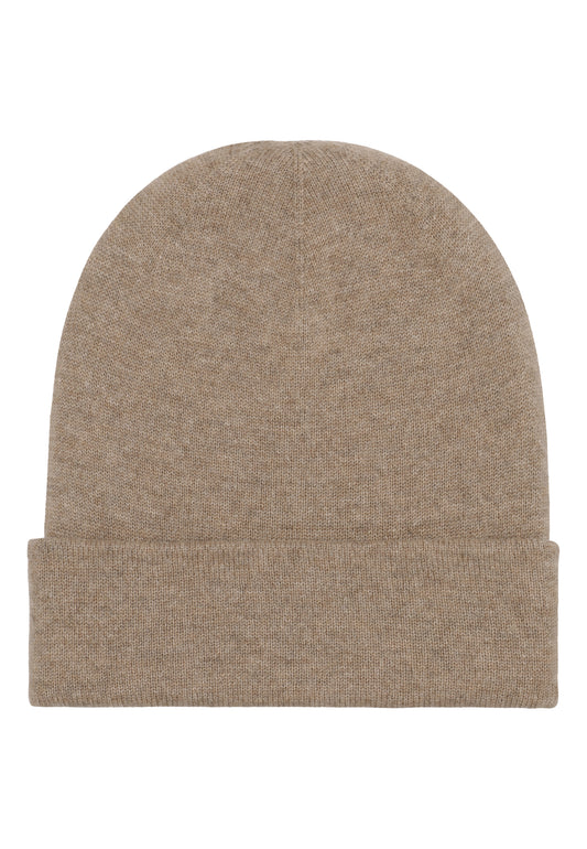Tjock dubbel jersey Cashmere mössa Skottland - Ljusbrun Cappuccino
