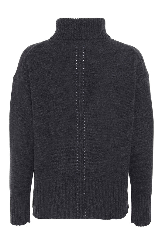 Marilyn - polotröja i cashmere - Mörkgrå