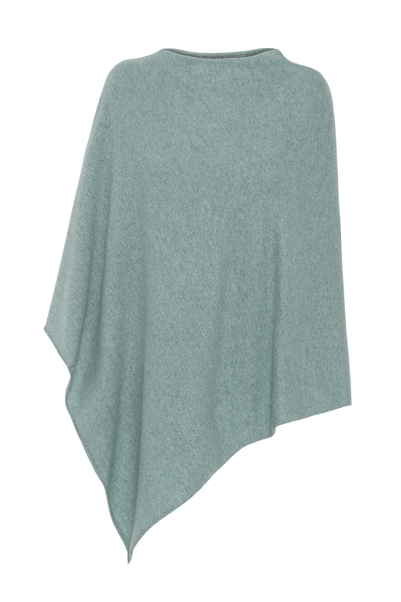 My - asymmetrisk poncho - Dusty green