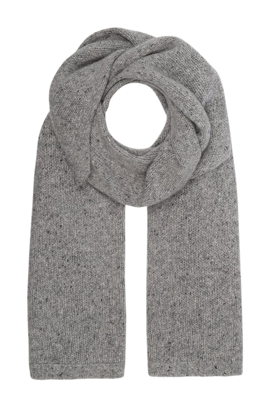 Chunky tørklæde i 100% cashmere, lys gråmeleret