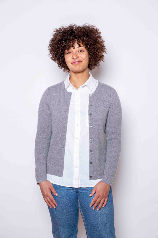 Alexia - cashmere cardigan - Varmgrå