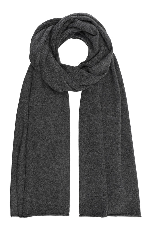 Luna - stor klassisk halsduk i cashmere - Antracitgrå