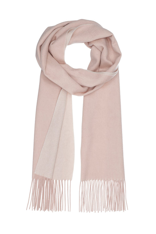 Kashmir tørklæde med frynser, i flot rosa farve. Pure Cashmere Copenhagen