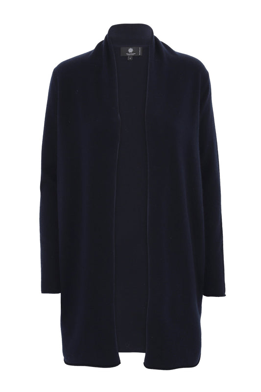 Ingrid - lång cardigan i cashmere - Svart