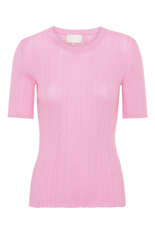 Lea - Cashmere Tee - Rosa