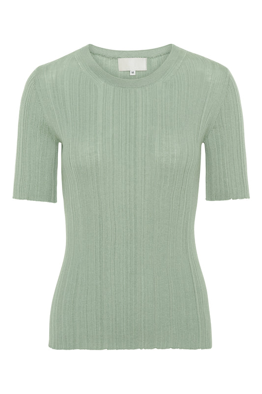 Lea - Cashmere Tee - Dusty green